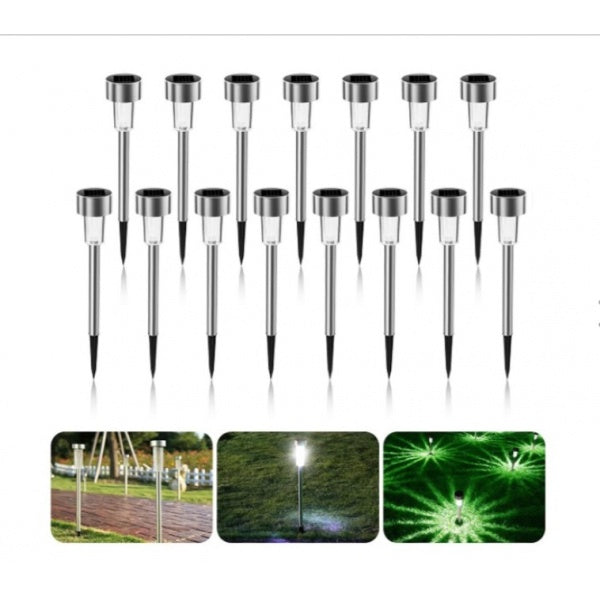 Set 30 x Lampa Solara De Gradina Inox , Tip Tarus