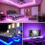 Banda Led Rgb Pentru Iluminare, Cu Banda Adeziva Si Telecomanda, 5 Metri