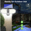 Lampa 78 LED cu panou solar dublu, split de perete, senzor de miscare