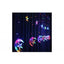 Instalatie Craciun LED interior - exterior, perdea, Luna si Stele, Lumina Multicolor
