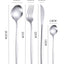 Set 24 de tacamuri, 6 persoane, otel inoxidabil, auriu cu alb