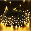 Set 2 x Decoratiune cu Incarcare Solara 100 LED, 10 Metri - Alb Cald