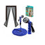 Furtun extensibil de gradina de 60 metri + Furtun extensibil 22,5m + Accesoriu pentru stropit + Perdea magnetica antiinsecte