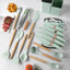 Set 19 Ustensile pentru Bucatarie din Silicon,cu Maner de  Lemn si Suport