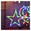 Instalatie Craciun LED interior - exterior, perdea, Luna si Stele, Lumina Multicolor