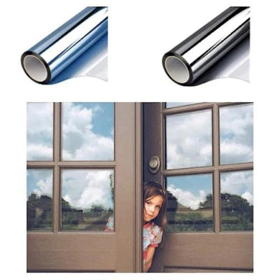 Set 2 x Autocolant Oglinda Albastru, 45 x 300 cm