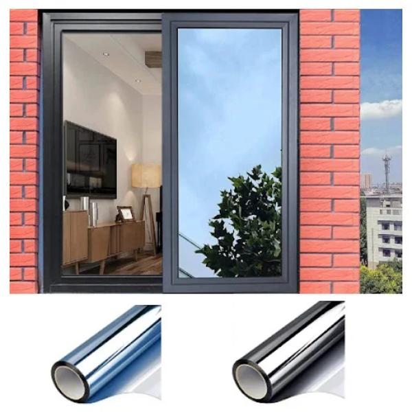 Set 4 x Autocolant Oglinda Albastru, 60 x 300 cm
