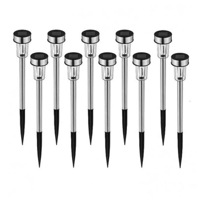 Set 10 x Lampa Solara De Gradina Inox , Tip Tarus