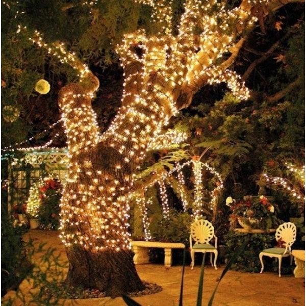 Lichidare de Stoc! Set 4 x Decoratiune cu Incarcare Solara 100 LED - alb/cald