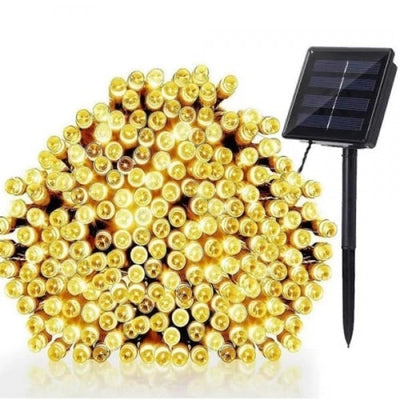Lichidare de Stoc! Set 4 x Decoratiune cu Incarcare Solara 100 LED - alb/cald