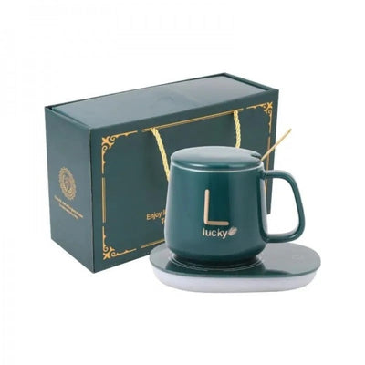 Lichidare de Stoc! Set cana din Ceramica si Suport pentru Mentinere Calda 350 ml